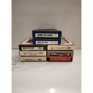 8 Track Tapes Lot of 8 Rock and Country Untested Jerry Lee Lewis